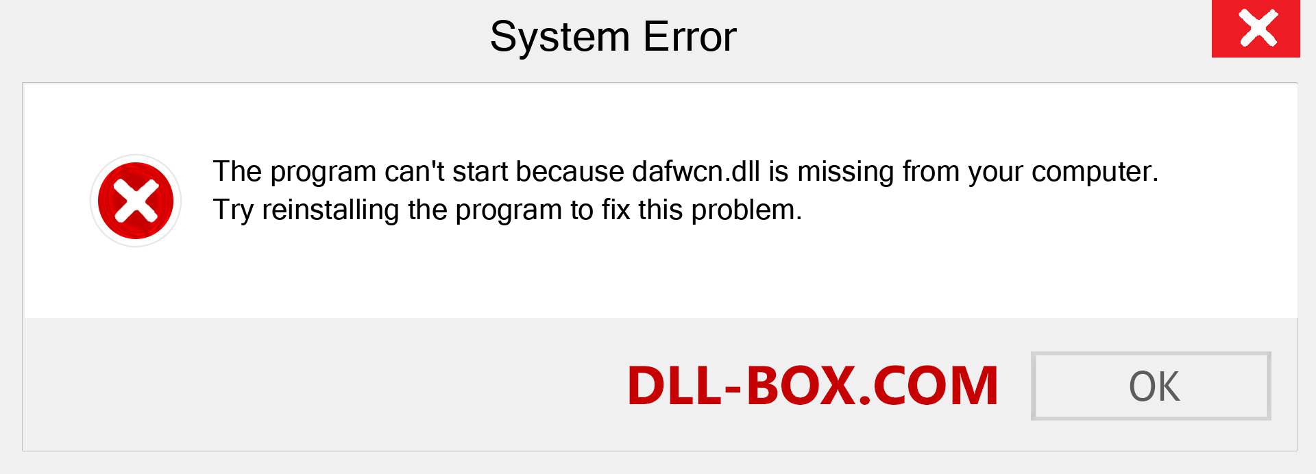 dafwcn.dll file is missing?. Download for Windows 7, 8, 10 - Fix  dafwcn dll Missing Error on Windows, photos, images